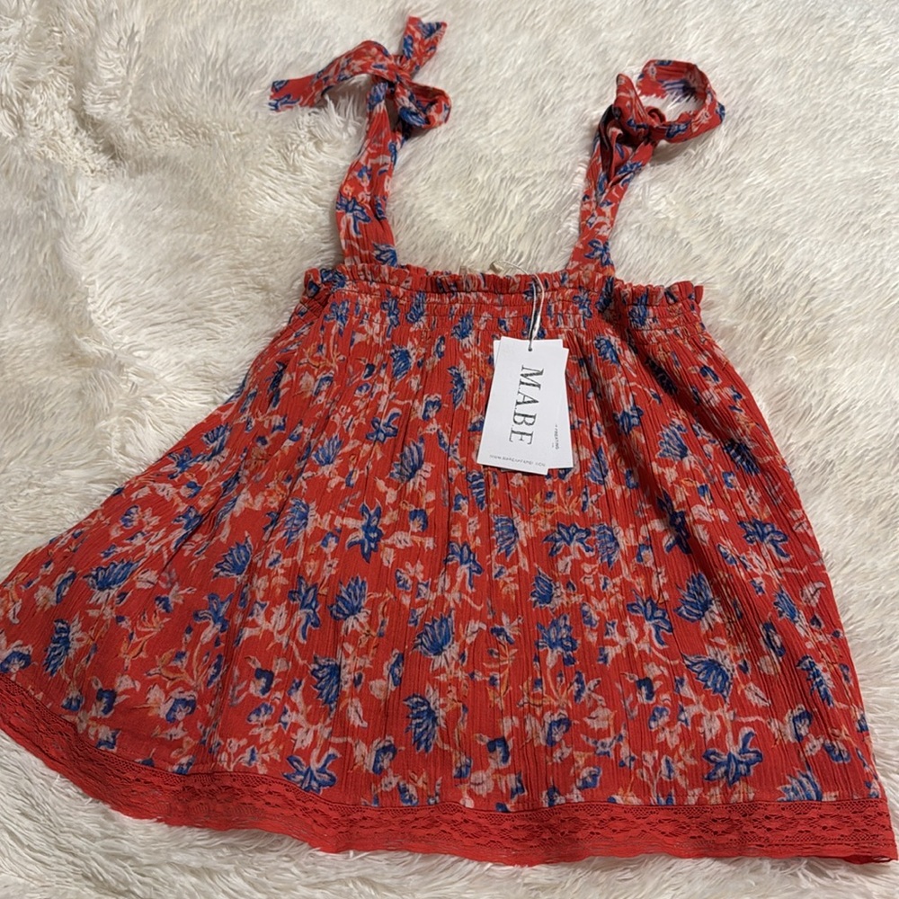 Red Floral Women's Tank Top